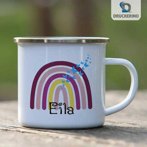 Emaille Tasse mit Namen | Motiv 4 | Eila - Druckerino