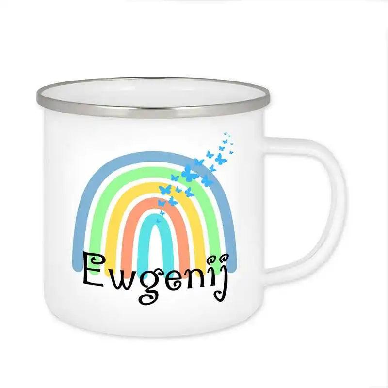 Emaille Tasse mit Namen | Motiv 4 | Ewgenij - Druckerino