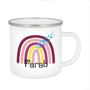 Emaille Tasse mit Namen | Motiv 4 | Farah - Druckerino
