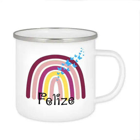 Emaille Tasse mit Namen | Motiv 4 | Felize - Druckerino