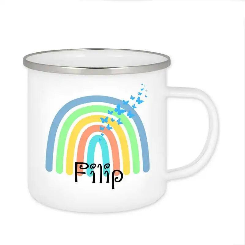 Emaille Tasse mit Namen | Motiv 4 | Filip - Druckerino
