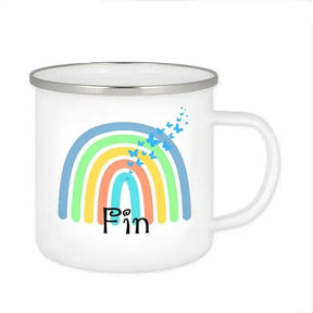 Emaille Tasse mit Namen | Motiv 4 | Fin - Druckerino