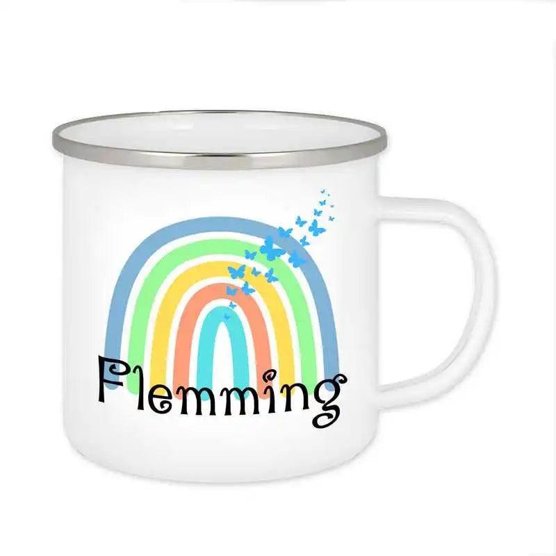 Emaille Tasse mit Namen | Motiv 4 | Flemming - Druckerino