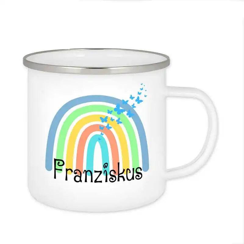 Emaille Tasse mit Namen | Motiv 4 | Franziskus - Druckerino