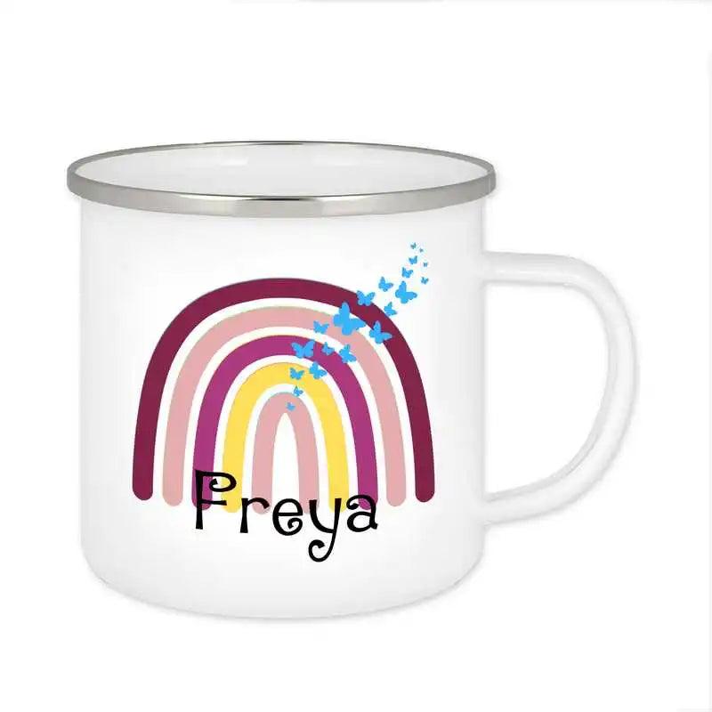 Emaille Tasse mit Namen | Motiv 4 | Freya - Druckerino