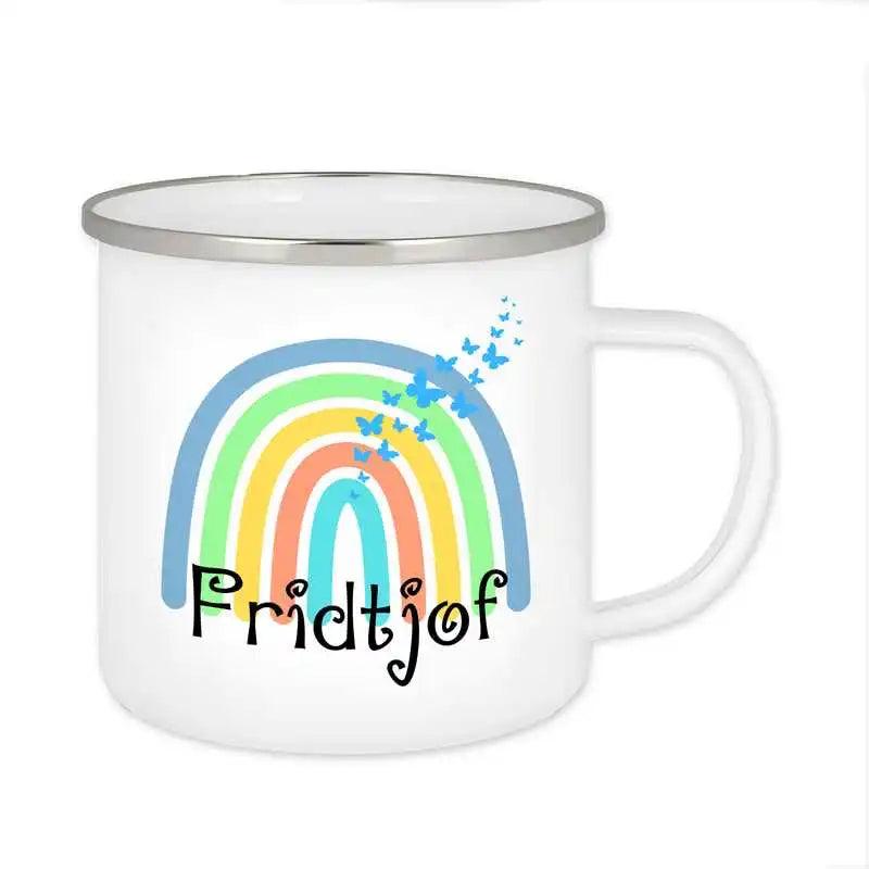 Emaille Tasse mit Namen | Motiv 4 | Fridtjof - Druckerino