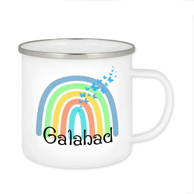 Emaille Tasse mit Namen | Motiv 4 | Galahad - Druckerino