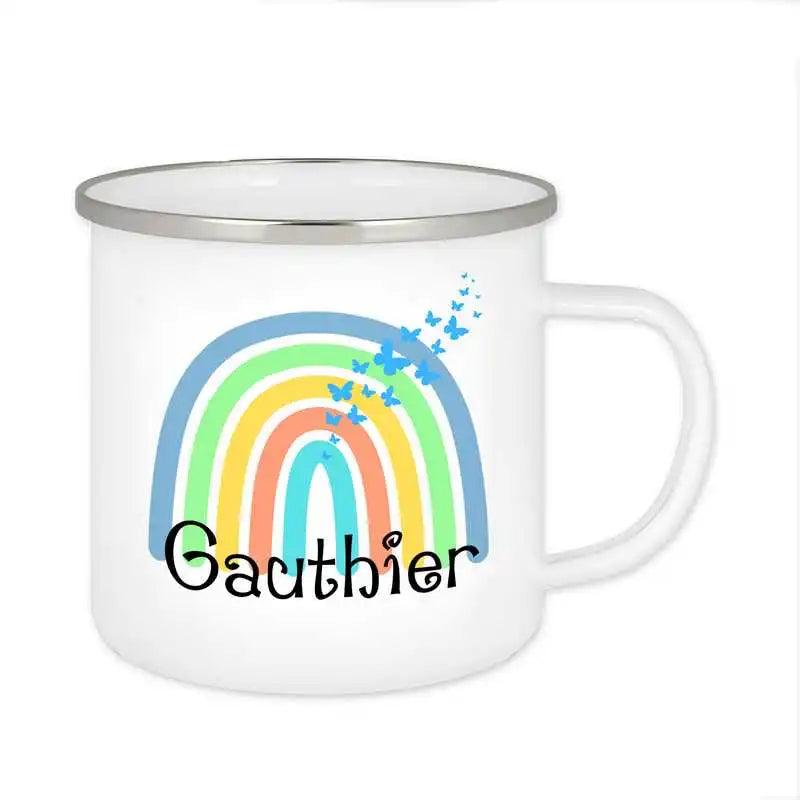 Emaille Tasse mit Namen | Motiv 4 | Gauthier - Druckerino