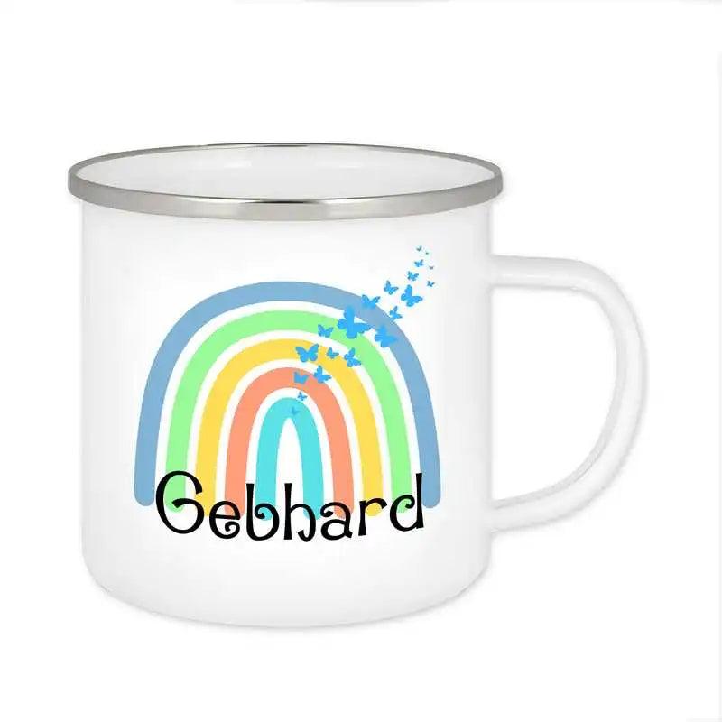 Emaille Tasse mit Namen | Motiv 4 | Gebhard - Druckerino