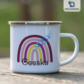 Emaille Tasse mit Namen | Motiv 4 | Geeske - Druckerino
