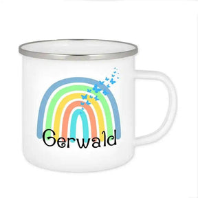 Emaille Tasse mit Namen | Motiv 4 | Gerwald - Druckerino