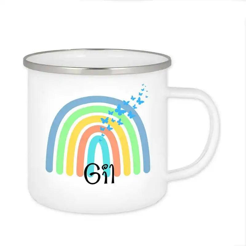 Emaille Tasse mit Namen | Motiv 4 | Gil - Druckerino