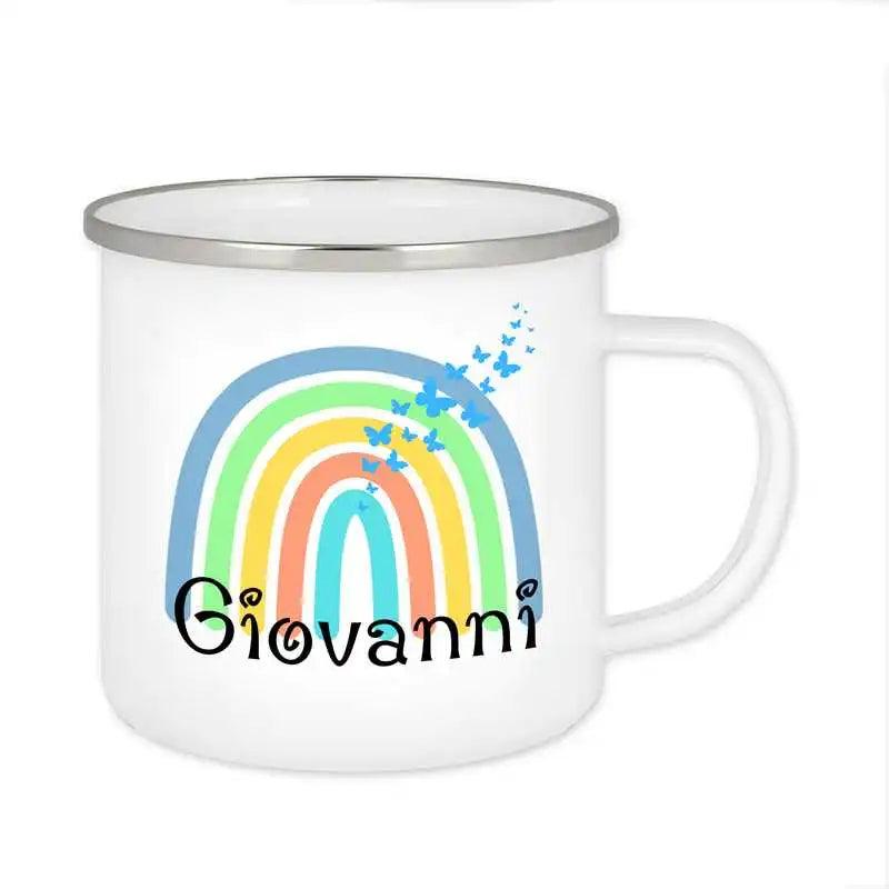 Emaille Tasse mit Namen | Motiv 4 | Giovanni - Druckerino