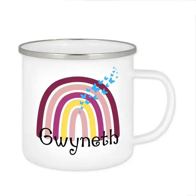 Emaille Tasse mit Namen | Motiv 4 | Gwyneth - Druckerino