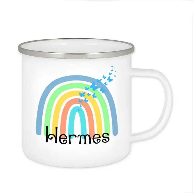 Emaille Tasse mit Namen | Motiv 4 | Hermes - Druckerino