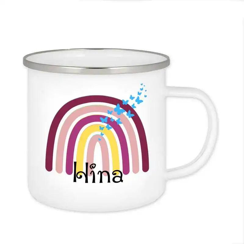 Emaille Tasse mit Namen | Motiv 4 | Hina - Druckerino