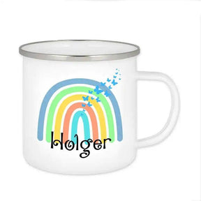 Emaille Tasse mit Namen | Motiv 4 | Holger - Druckerino