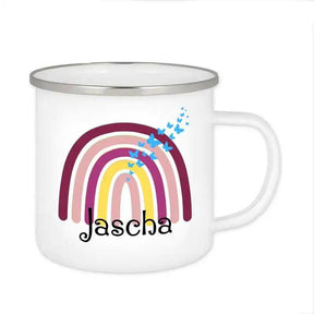 Emaille Tasse mit Namen | Motiv 4 | Jascha - Druckerino