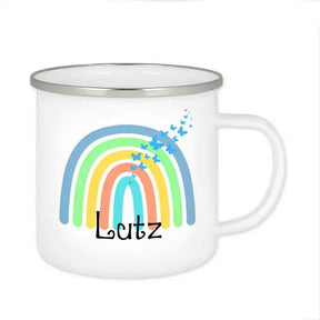 Emaille Tasse mit Namen | Motiv 4 | Lutz - Druckerino