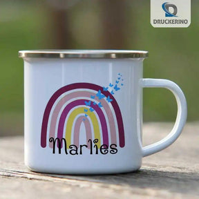Emaille Tasse mit Namen | Motiv 4 | Marlies - Druckerino