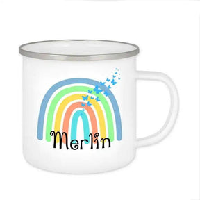 Emaille Tasse mit Namen | Motiv 4 | Merlin - Druckerino