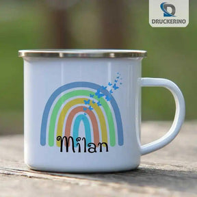 Emaille Tasse mit Namen | Motiv 4 | Milan - Druckerino