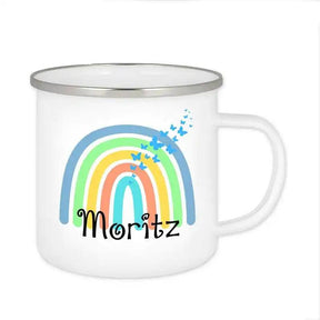 Emaille Tasse mit Namen | Motiv 4 | Moritz - Druckerino