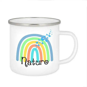 Emaille Tasse mit Namen | Motiv 4 | Naturo - Druckerino
