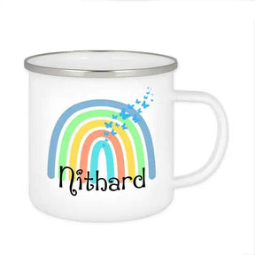 Emaille Tasse mit Namen | Motiv 4 | Nithard - Druckerino