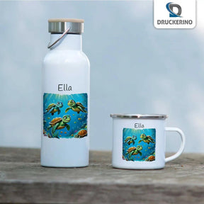 Emaille Tasse Neugierige Meeresentdecker - Druckerino