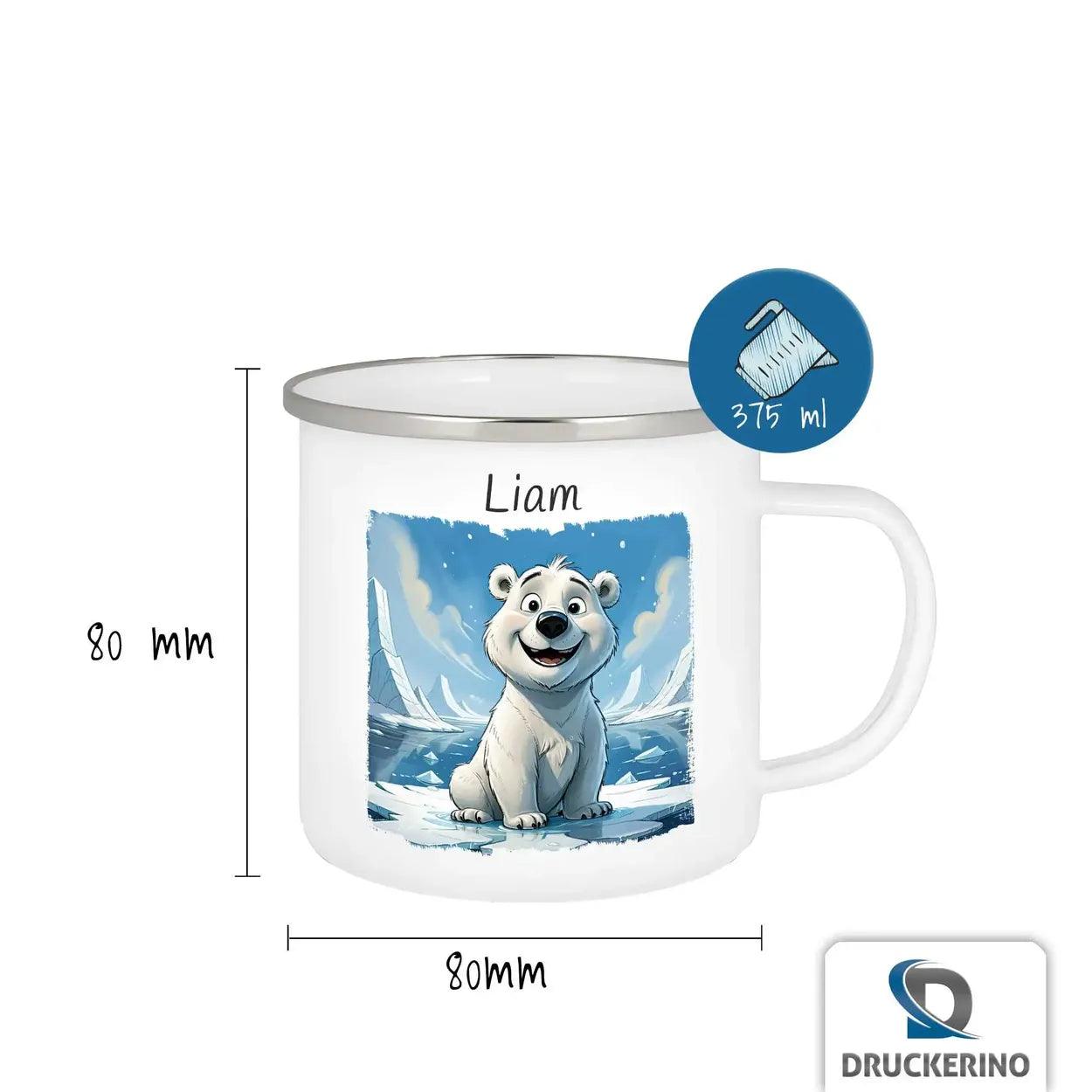 Emaille Tasse Polarabenteuer - Druckerino