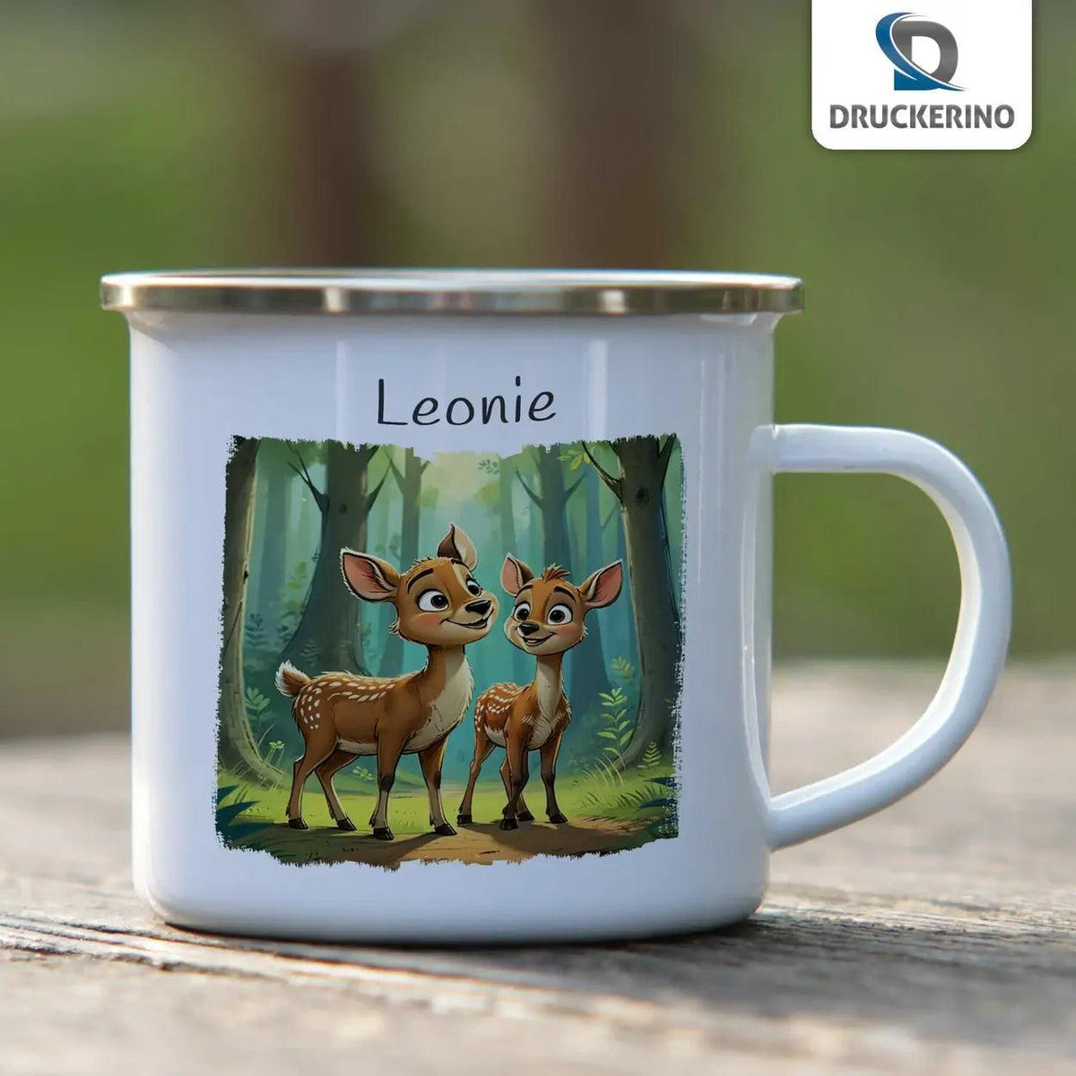 Emaille Tasse Sanfte Naturkinder - Druckerino