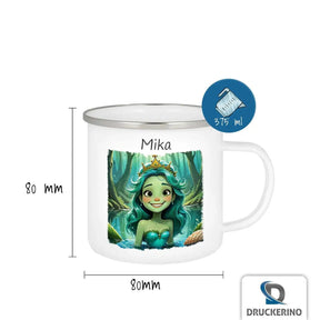 Emaille Tasse Waldfeen-Zauber - Druckerino