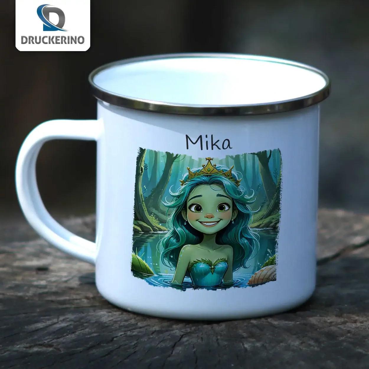 Emaille Tasse Waldfeen-Zauber - Druckerino
