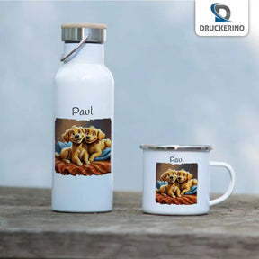 Emaille Tasse Welpenglück - Druckerino