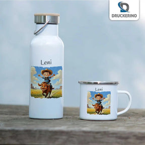 Emaille Tasse Wilder Westen - Druckerino