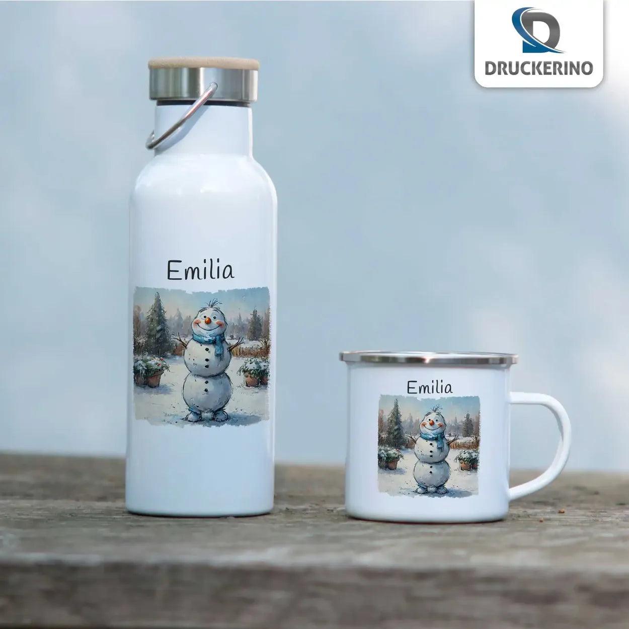 Emaille Tasse Winterzauber - Druckerino