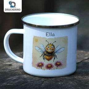 Emaille Tasse Zauberbiene - Druckerino