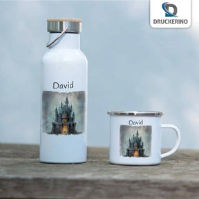 Emaille Tasse Zauberburg Abenteuer - Druckerino