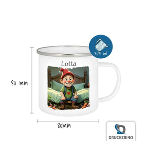 Emaille Tasse Zauberwald - Druckerino