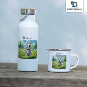 Emaille Tasse Zauberwelt Hase - Druckerino