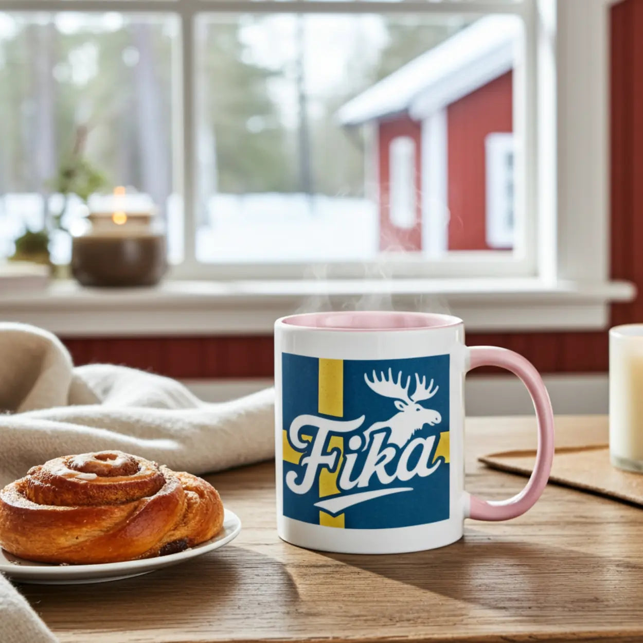 Schweden Elch Fika Tasse | Souvenir & Geschenk für Schwedenfans