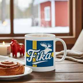 Schweden Elch Fika Tasse | Souvenir & Geschenk für Schwedenfans