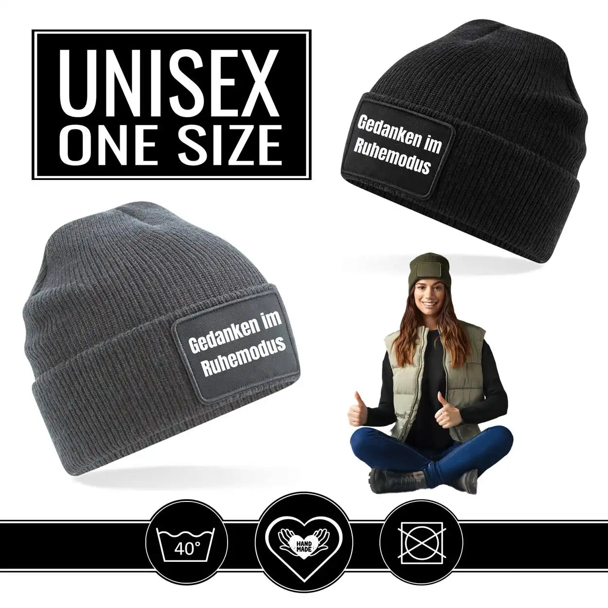 Mütze Beanie | Gedanken im Ruhemodus Geschenkideen