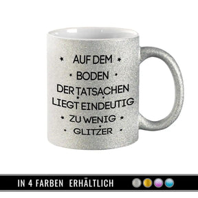 Glitzertasse - Auf dem Boden der Tatsachen - Druckerino