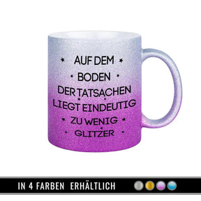 Glitzertasse - Auf dem Boden der Tatsachen - Druckerino