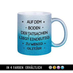 Glitzertasse - Auf dem Boden der Tatsachen - Druckerino