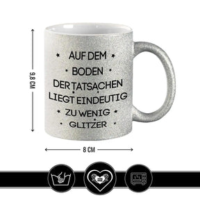 Glitzertasse - Auf dem Boden der Tatsachen - Druckerino
