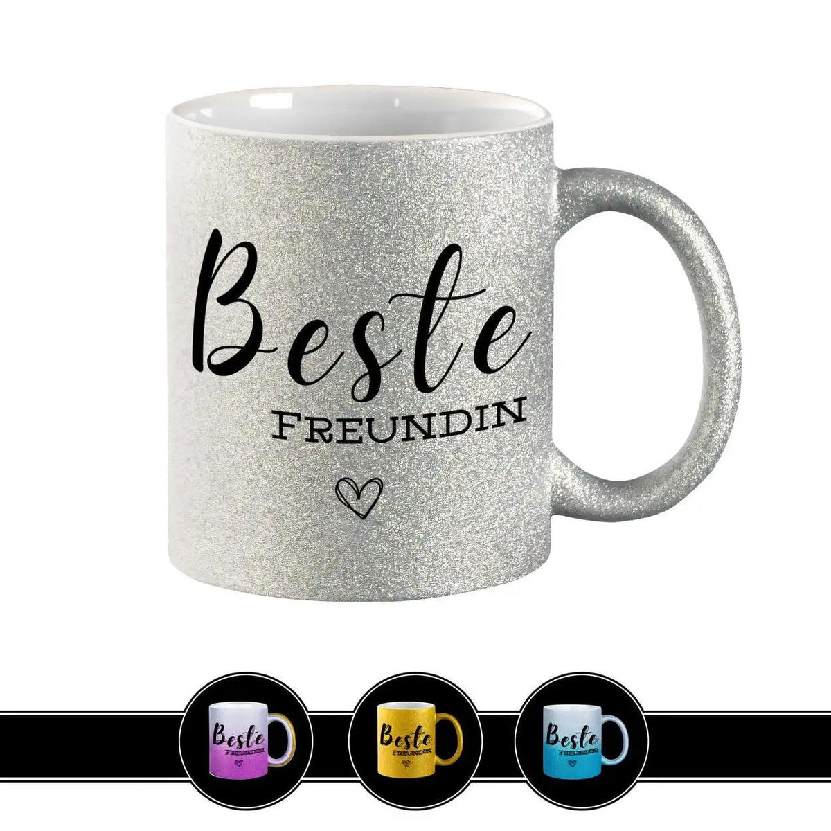 Glitzertasse - Beste Freundin - Druckerino