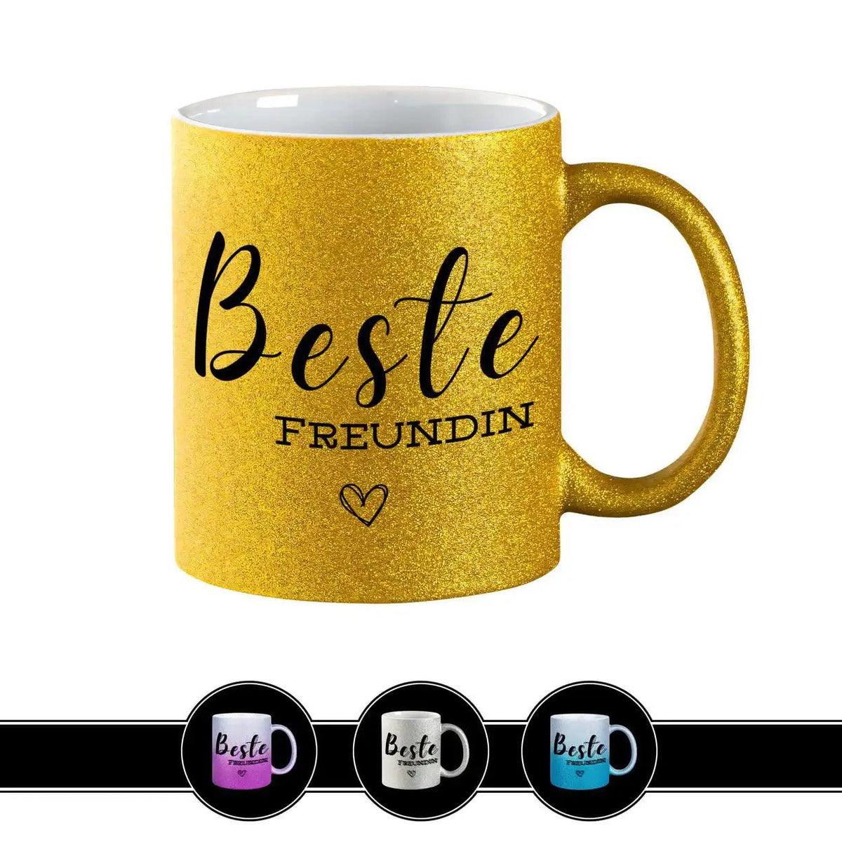Glitzertasse - Beste Freundin - Druckerino